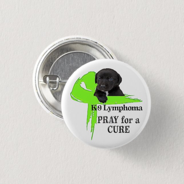 Badge Rond 2,50 Cm Lymphome canin - Morsures cancéreuses (Devant & derrière)