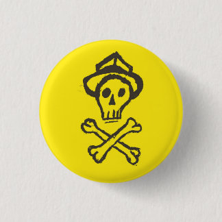 Badge Rond 2,50 Cm M. Skullington - jaune citron