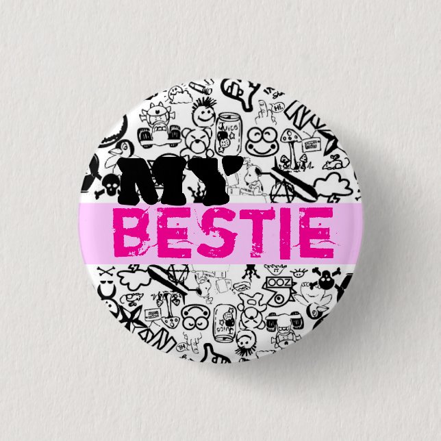 Badge Rond 2,50 Cm Ma broche BESTIE (Devant)