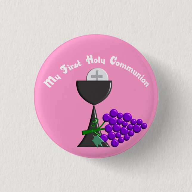 Badge Rond 2,50 Cm Ma première sainte communion (Devant)