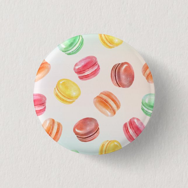 Badge Rond 2,50 Cm Macarons Colorés (Devant)