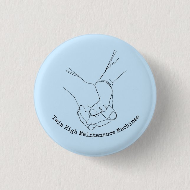 Badge Rond 2,50 Cm Machines jumelles de maintenance élevée (Devant)