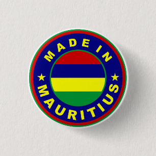 Badge Rond 2,50 Cm made in mauritius country flag product label round