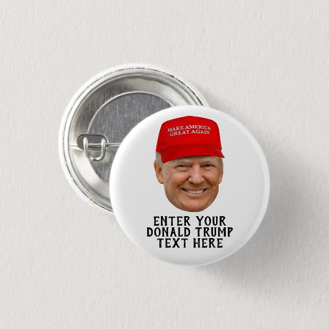 BADGE ROND 2,50 CM MAGA DONALD TRUMP PERSONNALISÉ (Devant & derrière)