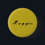 Badge Rond 2,50 Cm Maggie de la calligraphie noire orpheline<br><div class="desc">le maggie est un caractère du noir d'orphelin d'exposition de TV,  calligraphie antique</div>