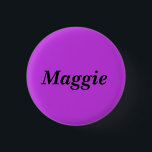 Badge Rond 2,50 Cm Maggie du nom noir orphelin de caractère<br><div class="desc">Maggie est un caractère du noir d'orpheline d'émission de TV</div>