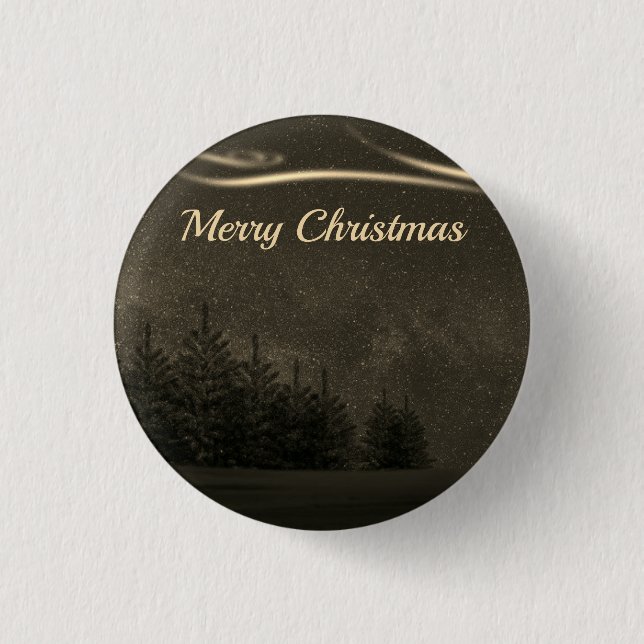 Badge Rond 2,50 Cm Magnifique, Beau Noël Étincelant (Devant)