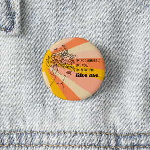 Badge Rond 2,50 Cm Magnifique et Confiant de manière Unique