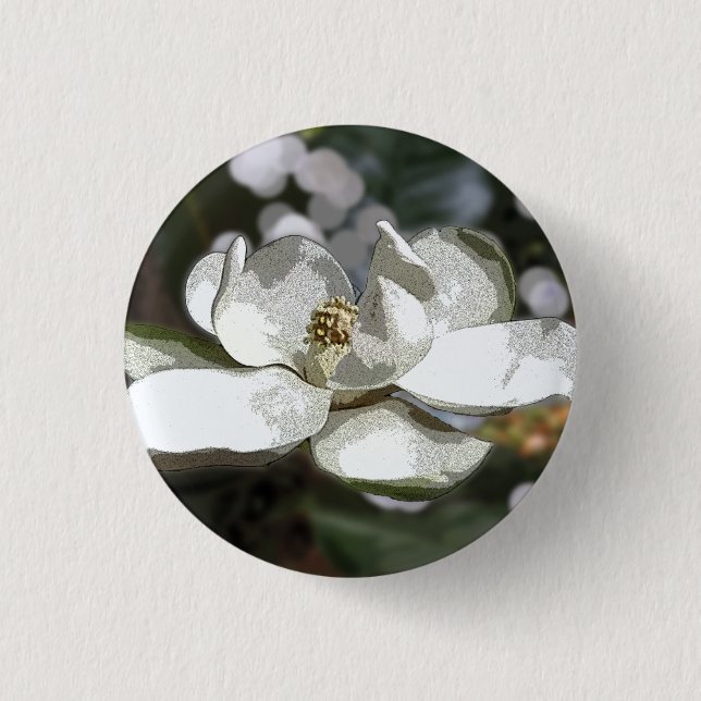 Badge Rond 2,50 Cm Magnolia 2760 (Devant)