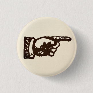 Badge Rond 2,50 Cm Main de pointage vintage - lumière