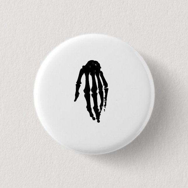 Badge Rond 2,50 Cm Main squelettique (Devant)