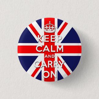 Badge Rond 2,50 Cm maintenez calme et continuez le drapeau d'Union