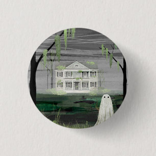 Badge Rond 2,50 Cm Maison fantôme