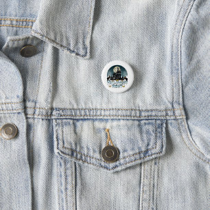 Badge Rond 2,50 Cm Maison hantée, Soirée d'Halloween effrayante