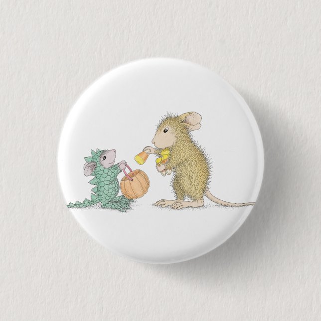 Badge Rond 2,50 Cm Maison-Souris Designs® - goupilles (Devant)