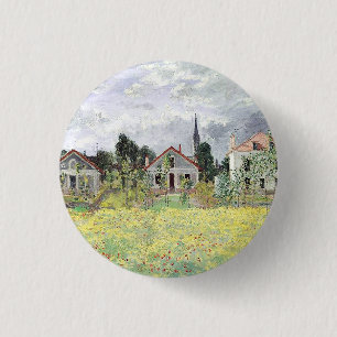 Badge Rond 2,50 Cm Maisons à Argenteuil Claude Monet