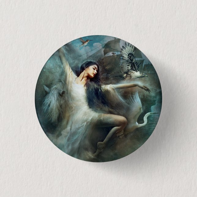 Badge Rond 2,50 Cm Maj du bouton Marche (Devant)