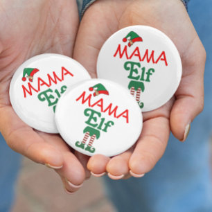 Badge Rond 2,50 Cm Mama Elf