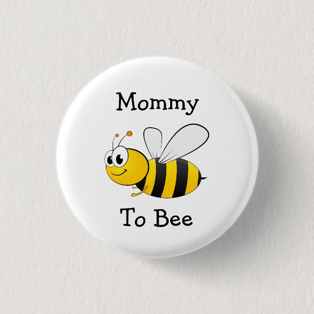 Badge Rond 2,50 Cm Maman À Être Bumble Bee Baby shower (Devant)