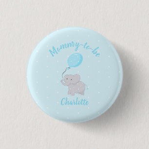 Badge Rond 2,50 Cm Maman à être Joli Baby shower éléphant