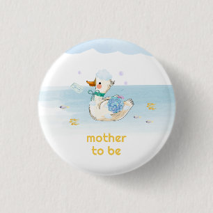 Badge Rond 2,50 Cm Maman à Venir Bain Petit Canard Bain Bébé