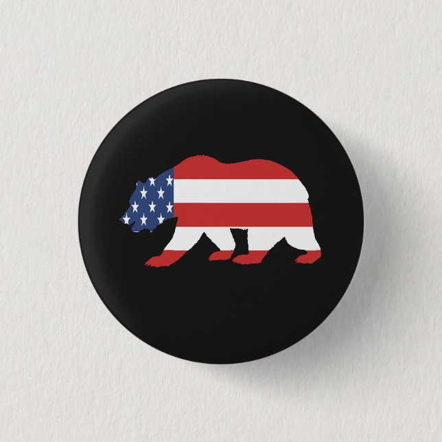 Badge Rond 2,50 Cm Maman Amérique (Devant)