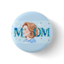 Maman aux fleurs bleues
