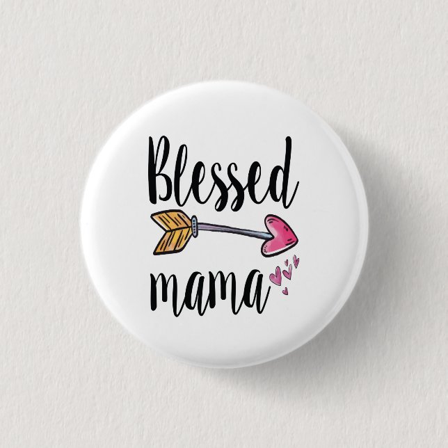 Badge Rond 2,50 Cm Maman bénie (Devant)