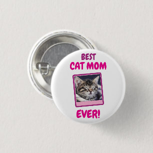 BADGE ROND 2,50 CM MAMAN CHAT PERSONNALISÉE FÊTE DES MÈRES CHIEN AMOU