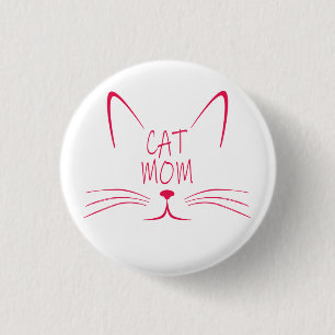 Badge Rond 2,50 Cm Maman de chat   Les meilleurs cadeaux de chat pour