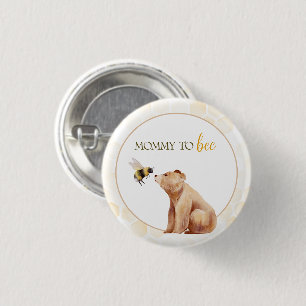 Badge Rond 2,50 Cm Maman en nid d'abeille à bébé ours bébé abeille Sh