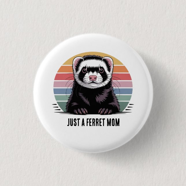 Badge Rond 2,50 Cm Maman furet (Devant)