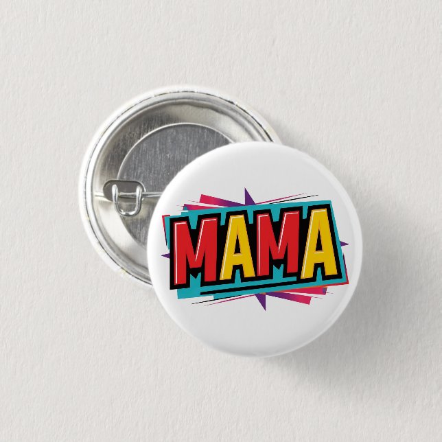 Badge Rond 2,50 Cm maman mère maman maman (Devant & derrière)