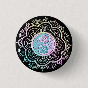 Badge Rond 2,50 Cm Mandala Pastel