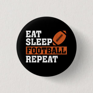Badge Rond 2,50 Cm Mangez Sleep Football Répéter Awesome Love Footbal