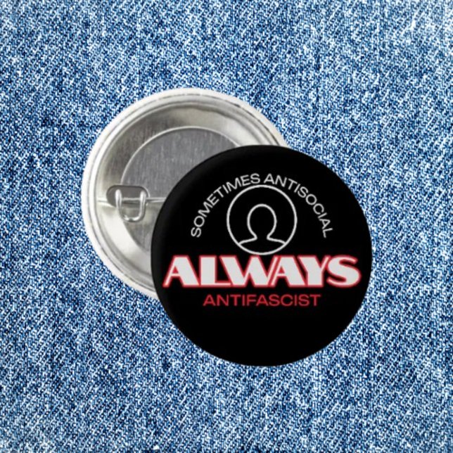 Badge Rond 2,50 Cm Manifestation de taille poche : Bouton antifascist (Créateur téléchargé)