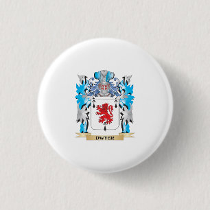 Badge Rond 2,50 Cm Manteau de Dwyer des bras - crête de famille