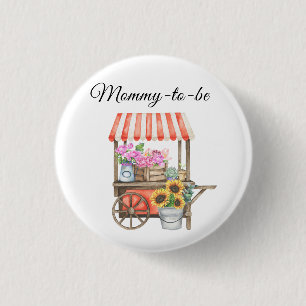 Badge Rond 2,50 Cm Marché de fleurs cultivées localement - future mam
