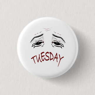 Badge Rond 2,50 Cm Mardi épuisé Humeur Drôle Relatable Bande dessinée