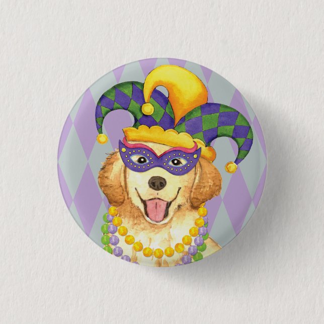Badge Rond 2,50 Cm Mardi Gras (Devant)