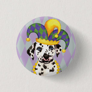 Badge Rond 2,50 Cm Mardi Gras Dalmatien