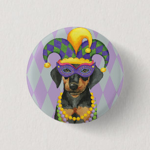 Badge Rond 2,50 Cm Mardi Gras Dobe