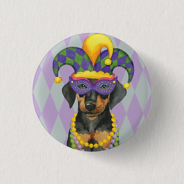 Badge Rond 2,50 Cm Mardi Gras Dobe (Devant)
