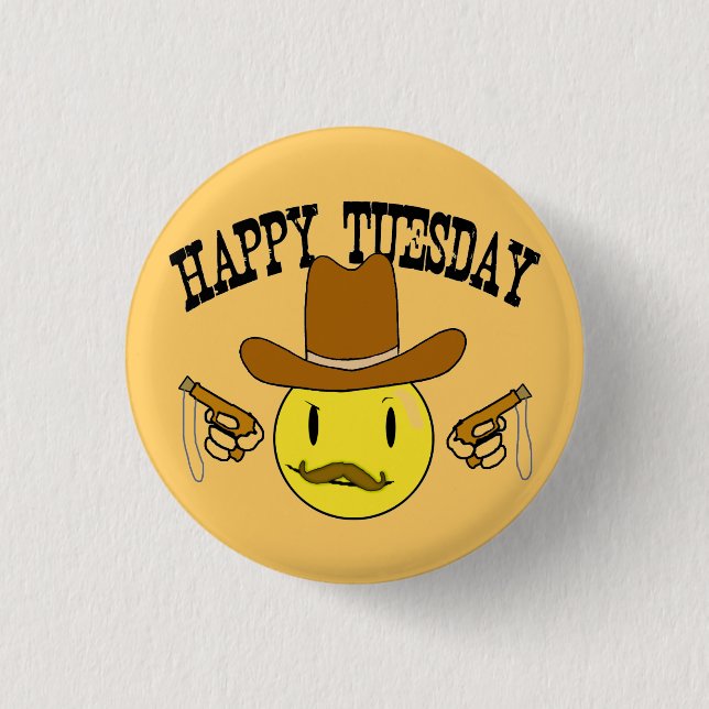 Badge Rond 2,50 Cm Mardi heureux (Devant)