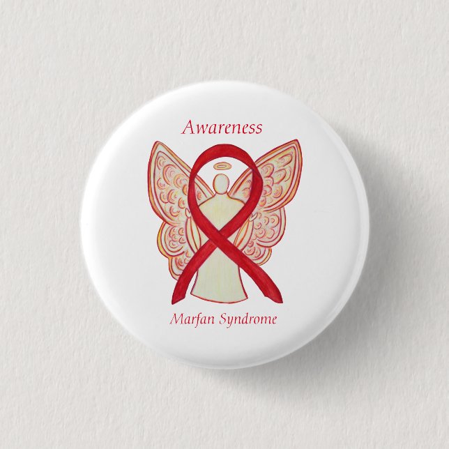 Badge Rond 2,50 Cm Marfan Syndrome Angel Sensibilisation Ruban Pins P (Devant)