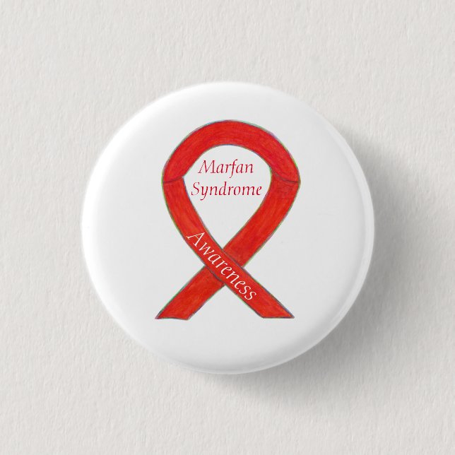 Badge Rond 2,50 Cm Marfan Syndrome de sensibilisation Ruban Pins pers (Devant)