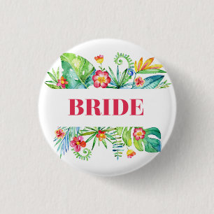 Badge Rond 2,50 Cm Mariage de Mariage Tropical Beach Destination