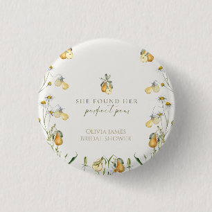 Badge Rond 2,50 Cm Mariage floral parfait de poire