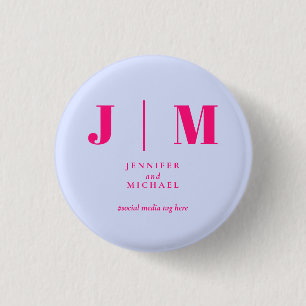 Badge Rond 2,50 Cm Mariage minimaliste tendance simple rose lilas
