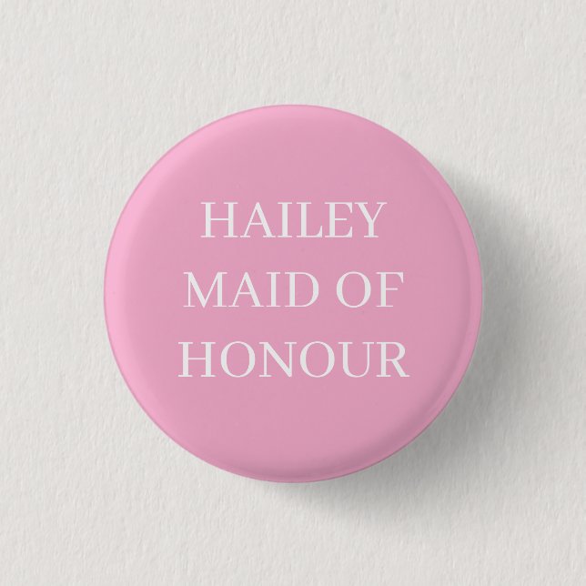 Badge Rond 2,50 Cm Mariage NIP DU BOUTON HONNEUR HONNEUR MAID (Devant)